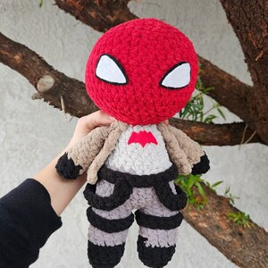 Super Soft Crochet Red Hood Superhero Plush