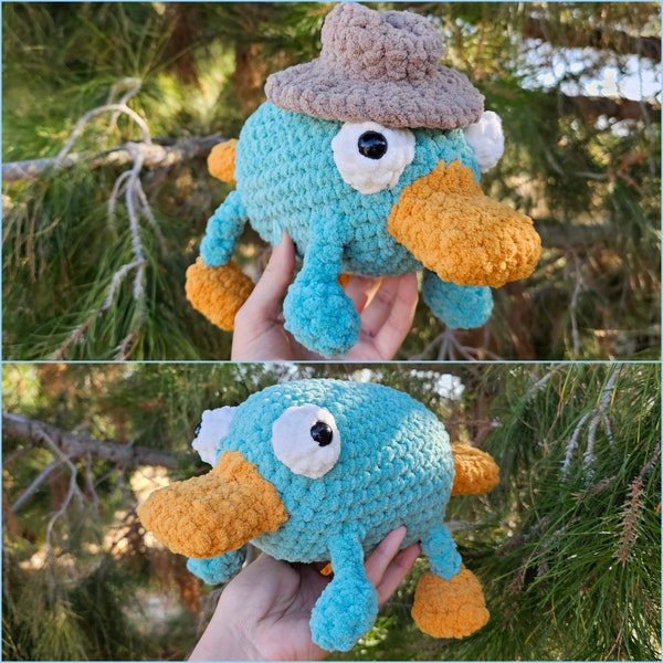 Crochet Perry the Platypus Plush Super Soft and Squishy