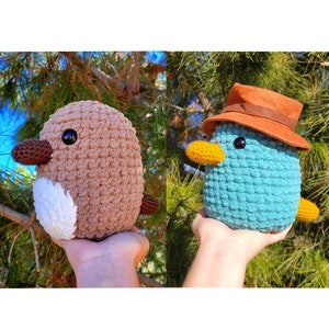 Crochet Squish Inspired Platypus, Perry the Platypus Plush