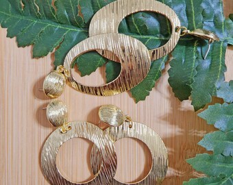 Golden Brushed Earrings