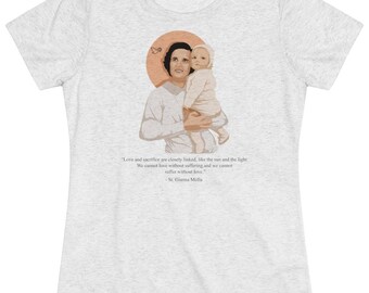 St. Gianna Beretta Molla Premium camiseta para mujer