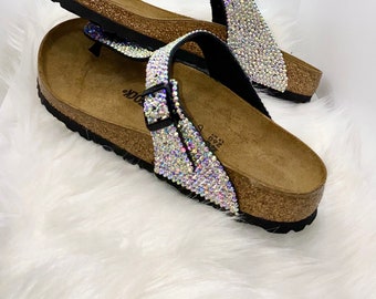 Rhinestone birkenstock vintage sandals