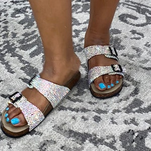 Custom double strap Bling Birkenstock’s