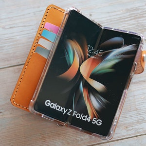 Tracolla in pelle personalizzata, custodia in pelle per Samsung Galaxy Z Fold6 Z Fold5, Z Fold Special, custodia protettiva monogramma per donna e uomo