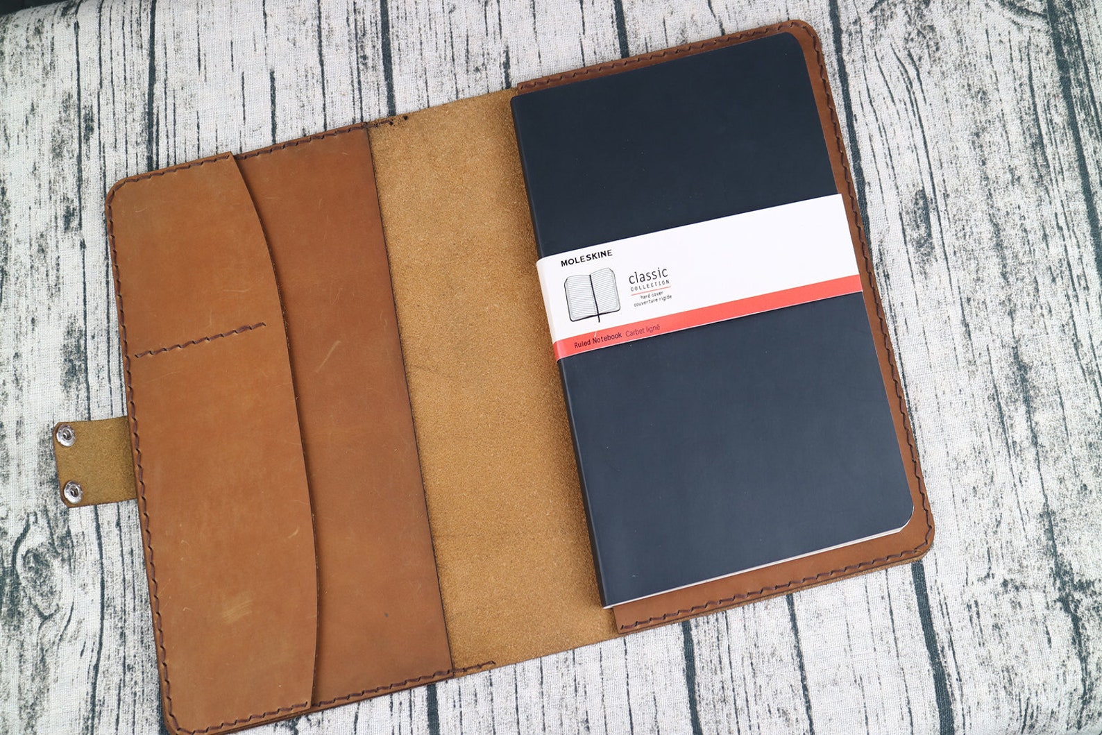 Handmade folder Leather Composition Notebook Cover 9.75 x Etsy