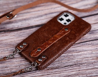 Crossbody strap Phone Cover Samsung Galaxy S25 Edge S25+ S24 Ultra S23 FE S23 Ultra S24 FE S22 case leather Free Custom Hand Holder 14DHSS04