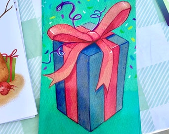 Present Greeting Card (box gift)