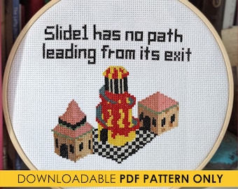 Pattern: RollerCoaster Tycoon Slide 1 Cross-Stitch | PDF Pattern | RCT