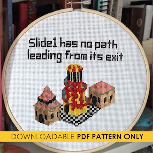 Pattern: RollerCoaster Tycoon Slide 1 Cross-Stitch | PDF Pattern | RCT
