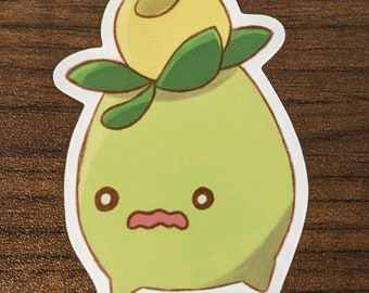 Pegatina Sad Olive Monster