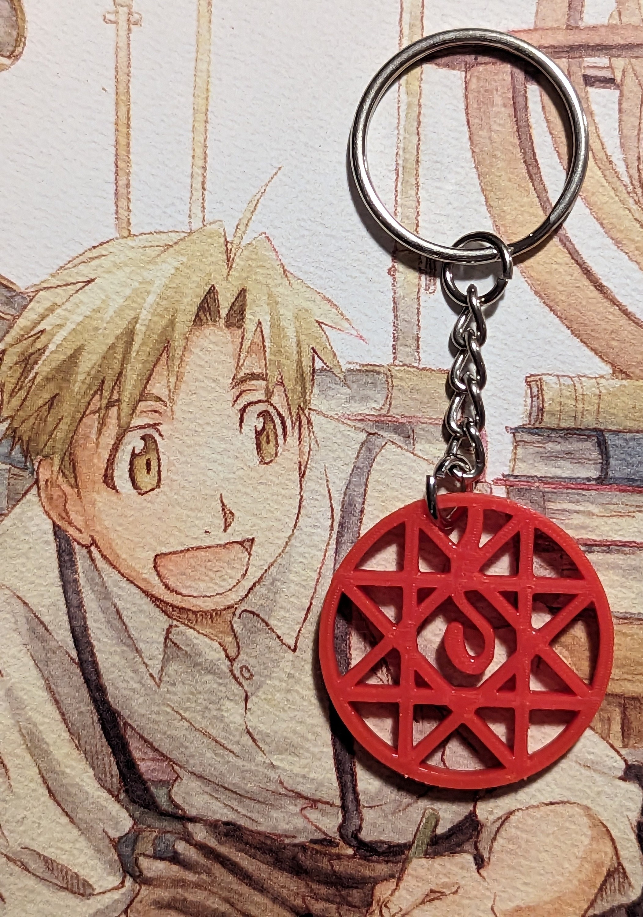 Fullmetal alchemist brotherhood keychain sale