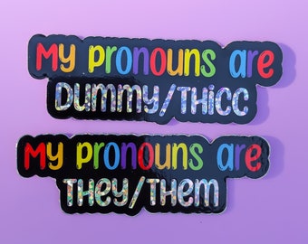 Pegatinas pronombre