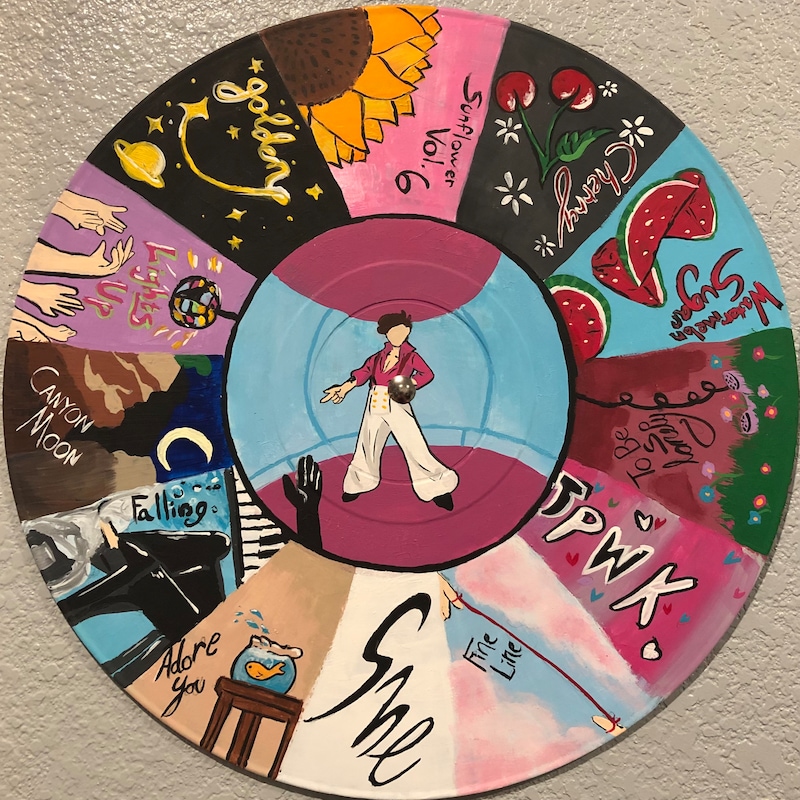 Painted Vinyl Record - Etsy