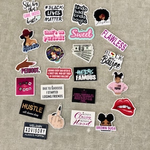 Black Girl Magic Planar Charms, Wholesale Charms, Bling Charms