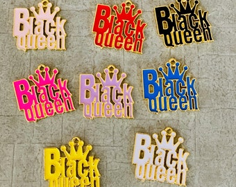 Black Queen Charms, Wholesale Charms, Bling Charms