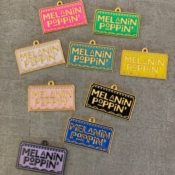 Melanin Poppin Charms, Melanin Charms, Wholesale Charms, Bling Charms