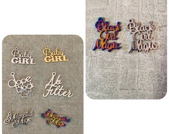 Black Girl Magic Charms, Baby Girl Charm, Dope Black Girl Charm, Melanated Magic Charm, Wholesale Charms, Bling Charms