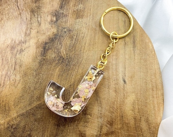 Personalized keychain letter, small gifts for women, gift girlfriend, Mother's Day gift