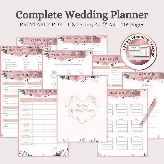 Undated Pro Schedule Planner Weekly/monthly 8.5x11 Rose Gold