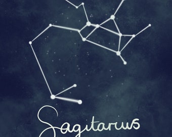 Sagittaire Star Constellation Print