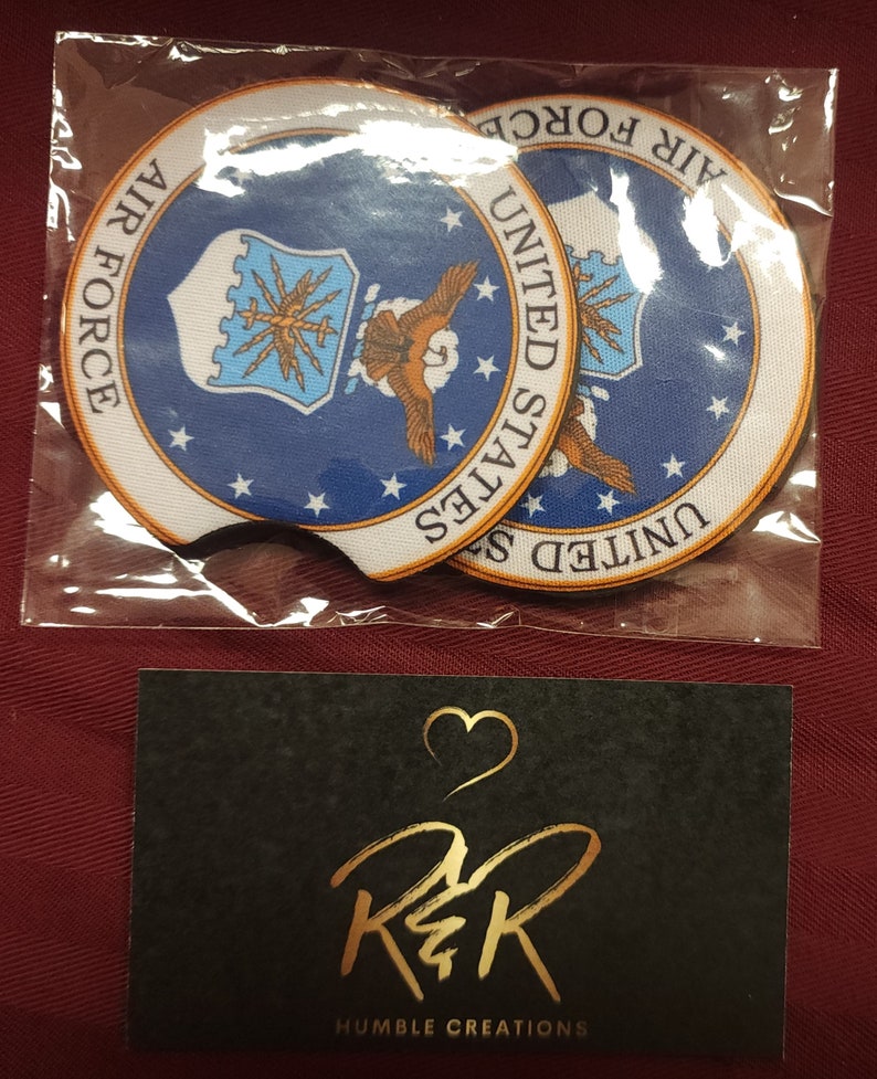 Usaf Coasters 2PCS Round United States Air Force Neoprene Car Coasters 2.75 Inches - Etsy