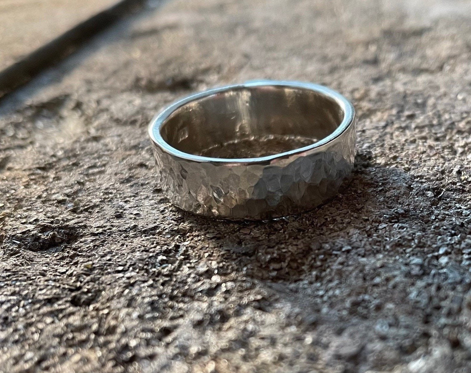 Chunky mens ring mens band sterling silver 925 Etsy