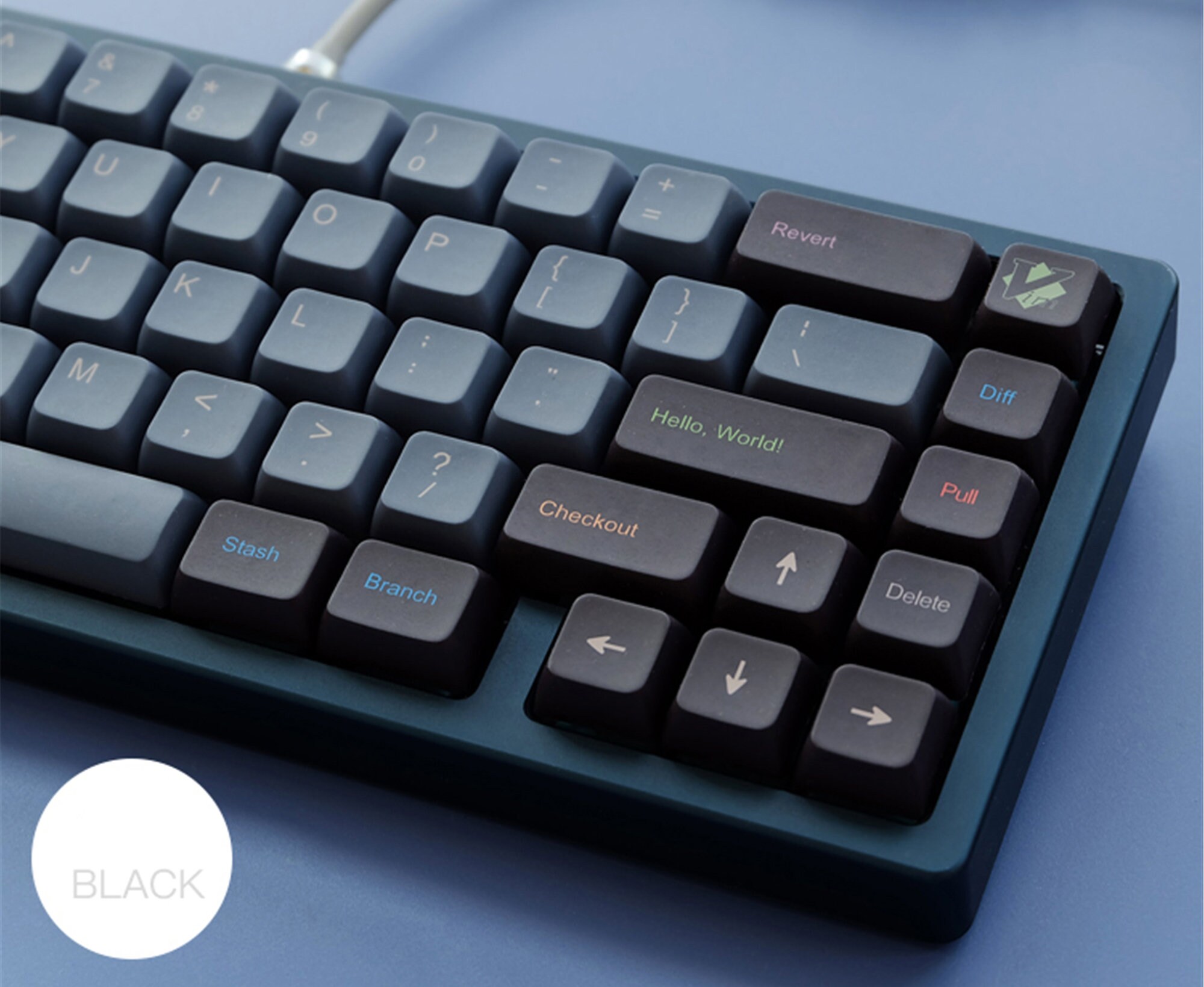 For Programmer Keycaps Set Black Blue Gradient Keycaps123 Etsy