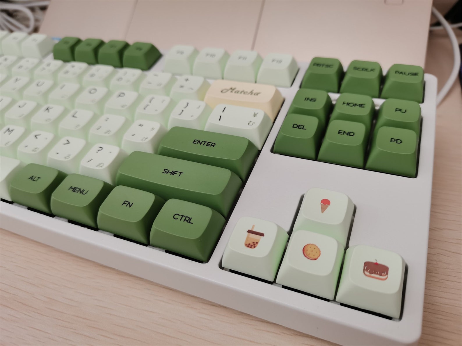 Green Matcha Themed Keycaps124 KT1 Key Japanese Korean Etsy