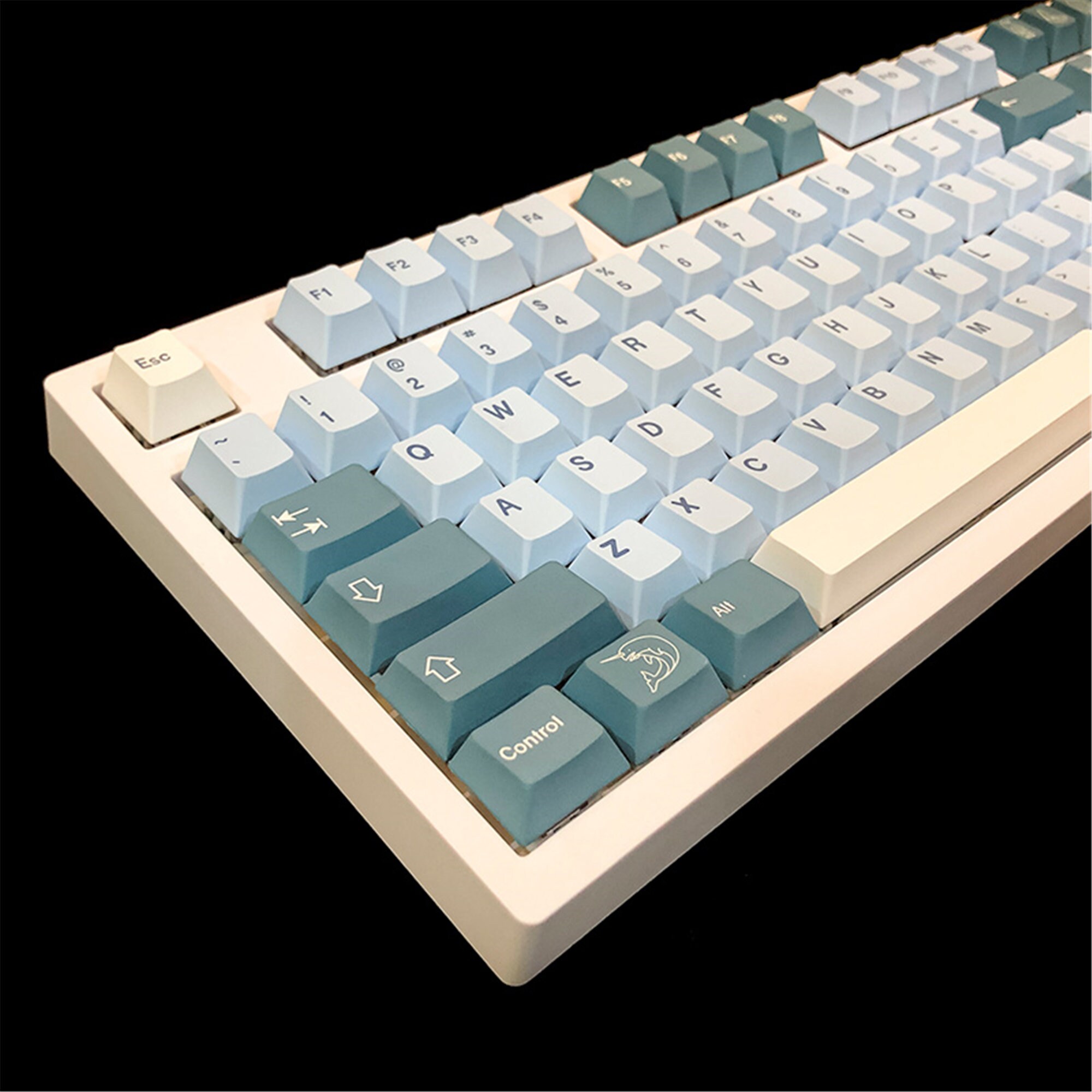 Cherry Height Iceberg Blue Keycaps Set 145 Key Keycap Etsy