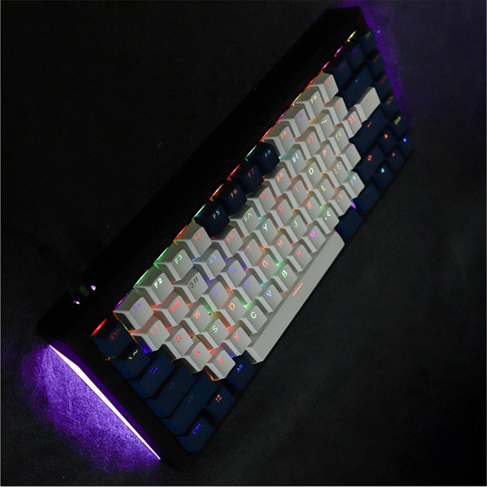 Blue White Keycaps Set104 Key KeycapsDisplay Backlight Etsy