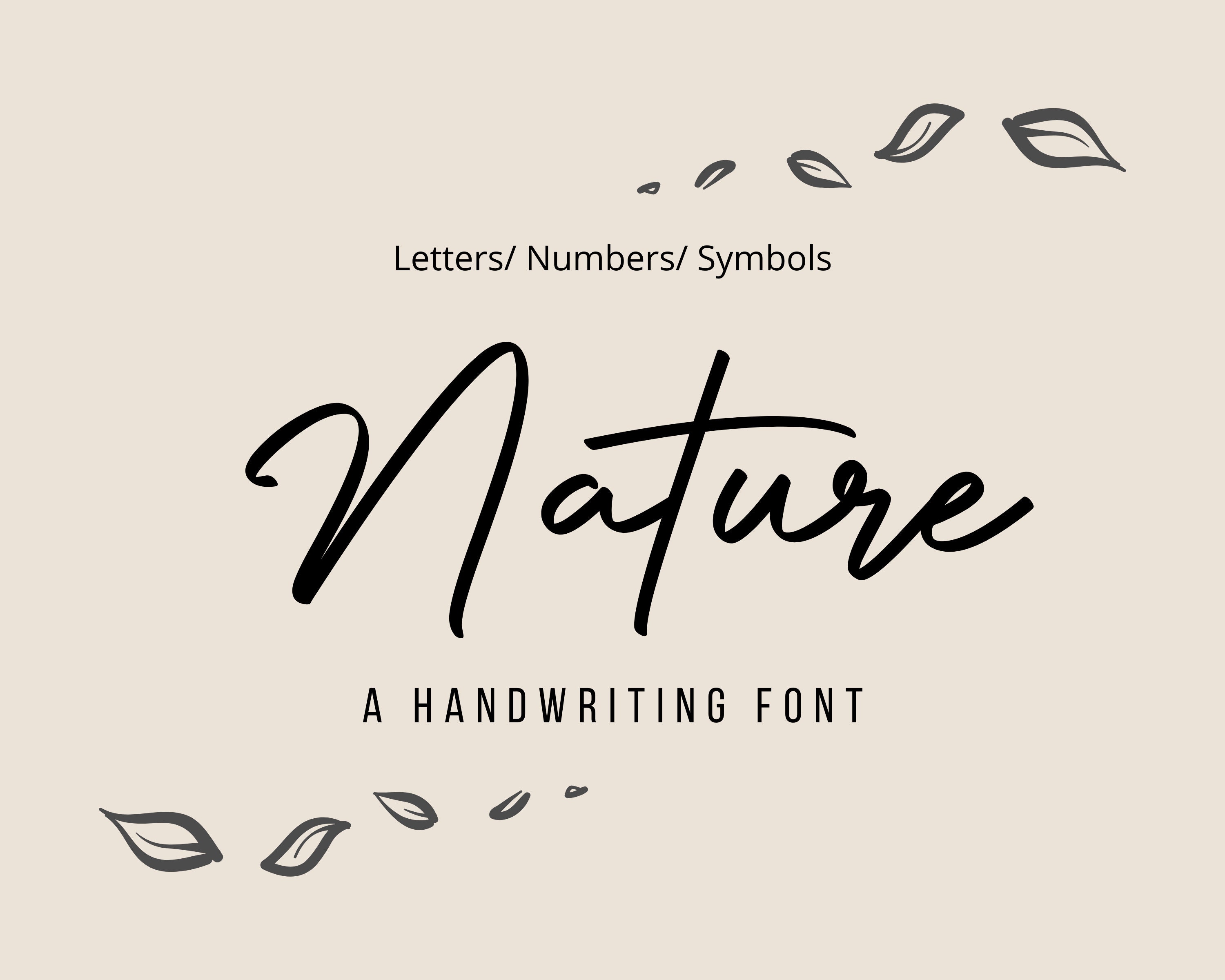 Delicate Handwriting font Nature font digital Handlettering Etsy