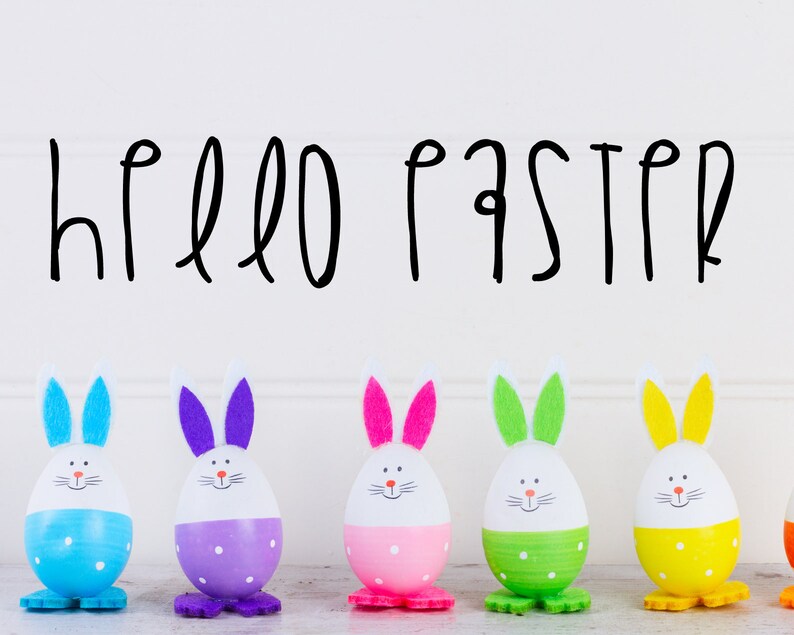 Bunny font Easter cricut Playful handwritten font, Cricut Font Fun Handwritten Font Smooth Font Fonts for Cricut Spring mood digital