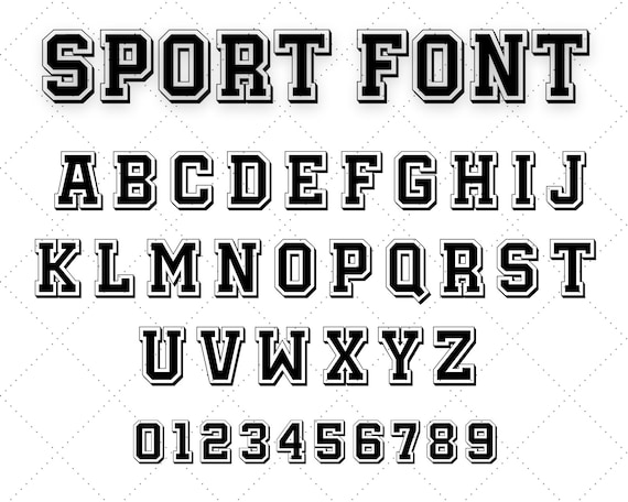 Sport Font College Font Cricut & Silhouette Varsity Alphabet - Etsy