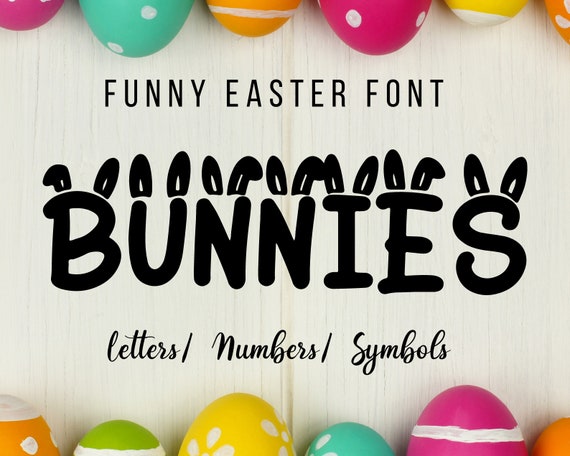 Bunny font Easter cricut Playful handwritten font, Cricut Font Fun Handwritten Font Smooth Font Fonts for Cricut Spring mood digital