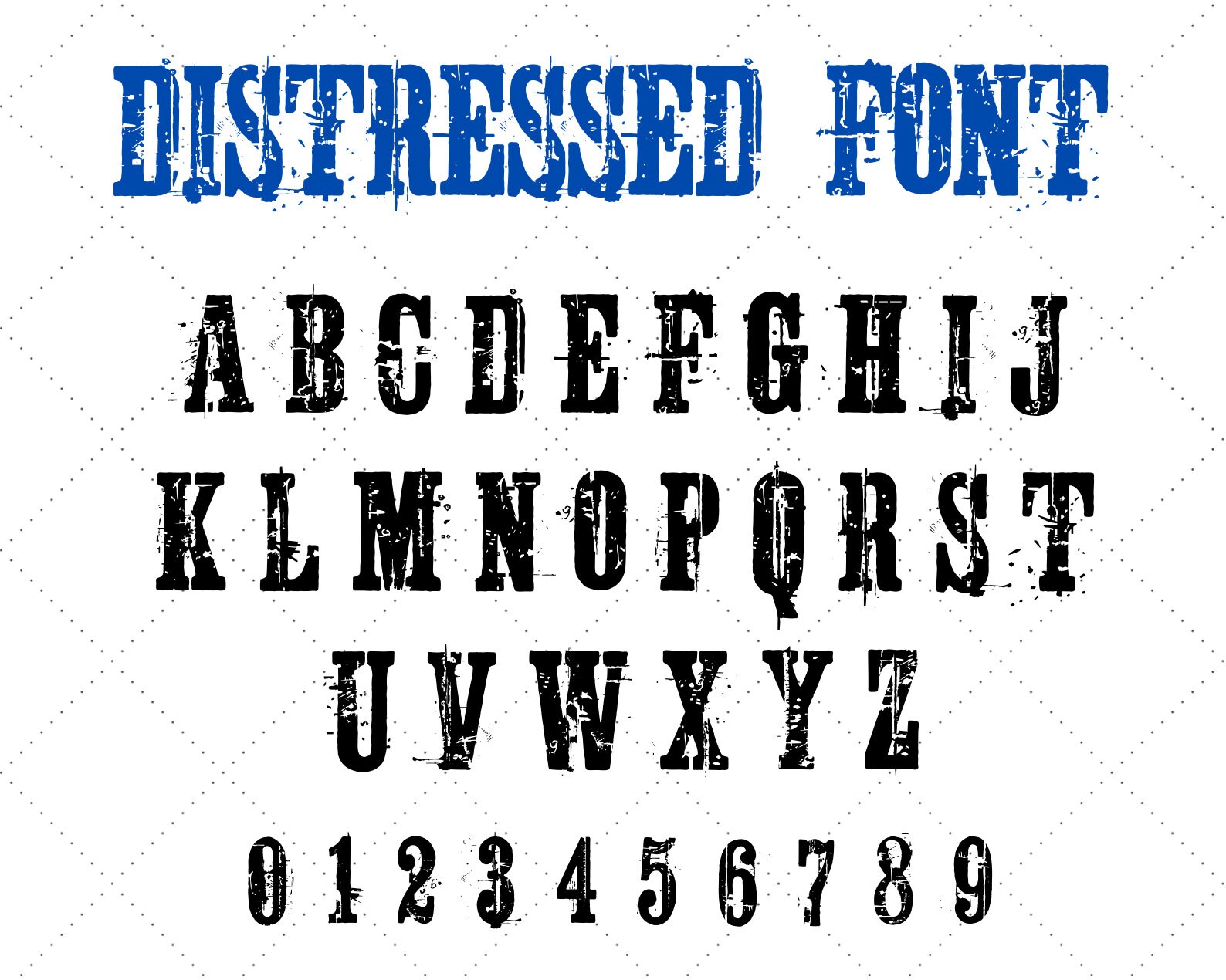 Distressed Font Bundle Grunge Font Svg Distressed Digital Etsy