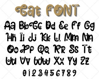 kitty letters etsy