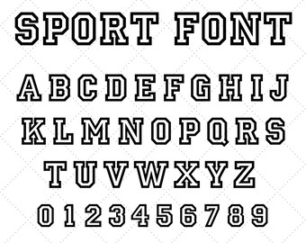 Block Font Etsy