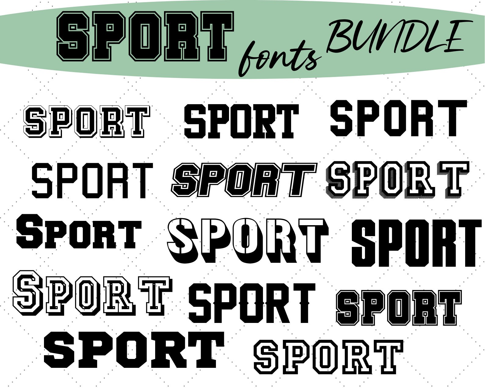 Buy Sport Font Svg College Font Svg Varsity Font Svg Font Outline Svg
