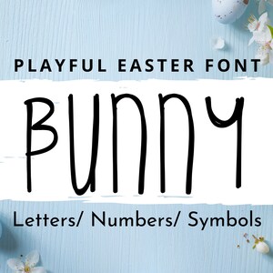 Bunny font Easter cricut Playful handwritten font, Cricut Font Fun Handwritten Font Smooth Font Fonts for Cricut Spring mood digital