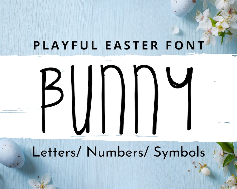 Bunny font Easter cricut Playful handwritten font, Cricut Font Fun Handwritten Font Smooth Font Fonts for Cricut Spring mood digital