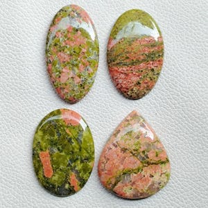 Unakite Jasper Cabochon, Unakite Jasper Gemstone, Natural Unakite Jasper Crystal Stone for Ring, Pendant, Necklace Jewelry Making Stone