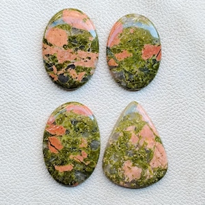 Unakite Jasper Gemstone, Natural Unakite Jasper Crystal Stone, Unakite Jasper Cabochon for Ring, Pendant, Necklace Jewelry Making Stone