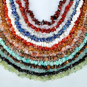 Wholesale Mix Chips Beads, Natural Mix Chip Beads, 36&quot; Mix Nuggets Crystal Beads, Crystal Chip Beads Strand For DIY Jewelry Making Stone
