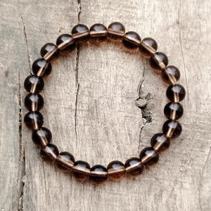 Smoky Quartz Bracelet, Handmade Smoky Quartz Gemstone Bracelet, Natural Smoky Quartz Crystals Beads Bracelet, Beaded Bracelet Gift for Her