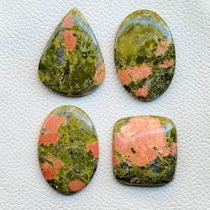 Natural Unakite Jasper Crystal Stone, Loose Unakite Jasper Gemstone,  Unakite Jasper Cabochon for Ring, Pendant Jewelry Making Stone