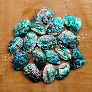 Abalone Shell Cabochon Lot, Wholesale Abalone Shell Gemstone Lot, Natural Abalone Shell Crystal Stone for Ring, Pendant Jewelry Making Stone