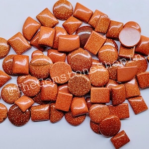 Wholesale Goldstone Gemstone Lot, Goldstone Cabochon Lot, Natural Red Goldstone Crystal Stone for Ring, Pendant, Necklace Jewelry Stone