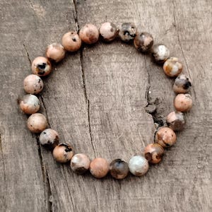 Natural Jasper Bracelet, Handmade Jasper Gemstone Bracelet, Boho Jasper Beaded Bracelet Gift for Her, Jasper Crystals Beads Bracelet