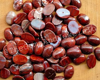 Groothandel rode jaspis ovale cabochon, edelsteen van 13 x 18 mm