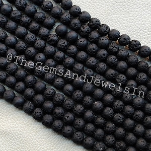 Natural Lava Rocks Diffuser Beads, 6mm - 12mm Lava Crystal Beads, Lava Volcanic Beads,  Wholesale Bulk Beads For DIY Jewelry Making Stone